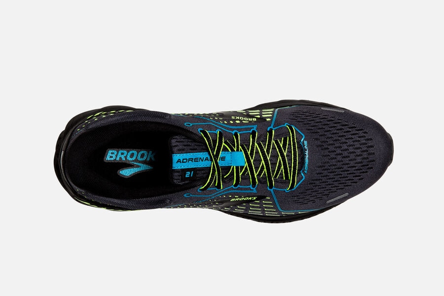 Brooks Adrenaline GTS 21 Road Running Shoes Mens Black/Blue 579826-JEG